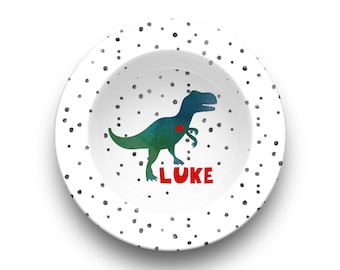 Valentine Dinosaur Bowl / Día de San Valentín / Idea de regalo / Personalizado / Apto para lavavajillas / Apto para horno / Apto para microondas / DecoWare®