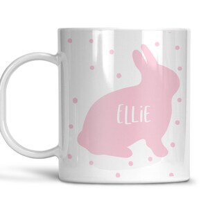 Paashaas silhouet roze mok | Pasen | Cadeau-idee | Gepersonaliseerd | Vaatwasmachinebestendig | Ovenbestendig | Magnetronbestendig | DecoWare®
