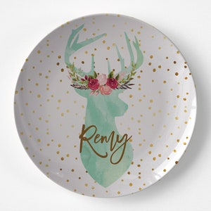 Deer Floral | Fall | Gift Idea | Personalized | Dishwasher Safe | Oven Safe | Microwave Safe | DecoWare®