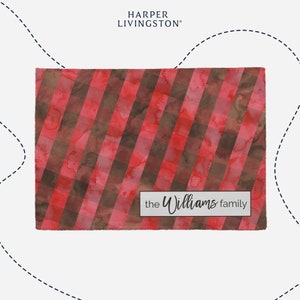 Buffalo Plaid Fabric Placemat | Christmas | Gift Idea | Personalized | Washer & Dryer Safe | Durable Decoration | Hand Made in the USA
