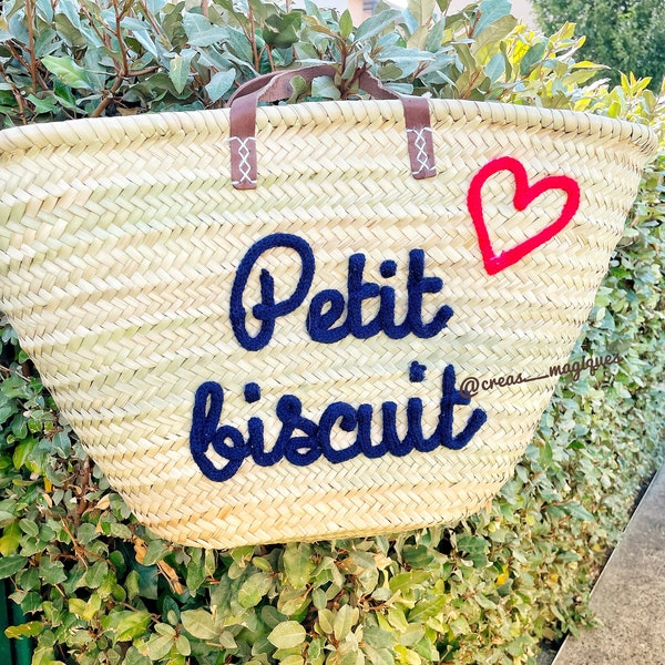 Panier sac de plage en paille cadeaux personnalisé, panier personnalisables