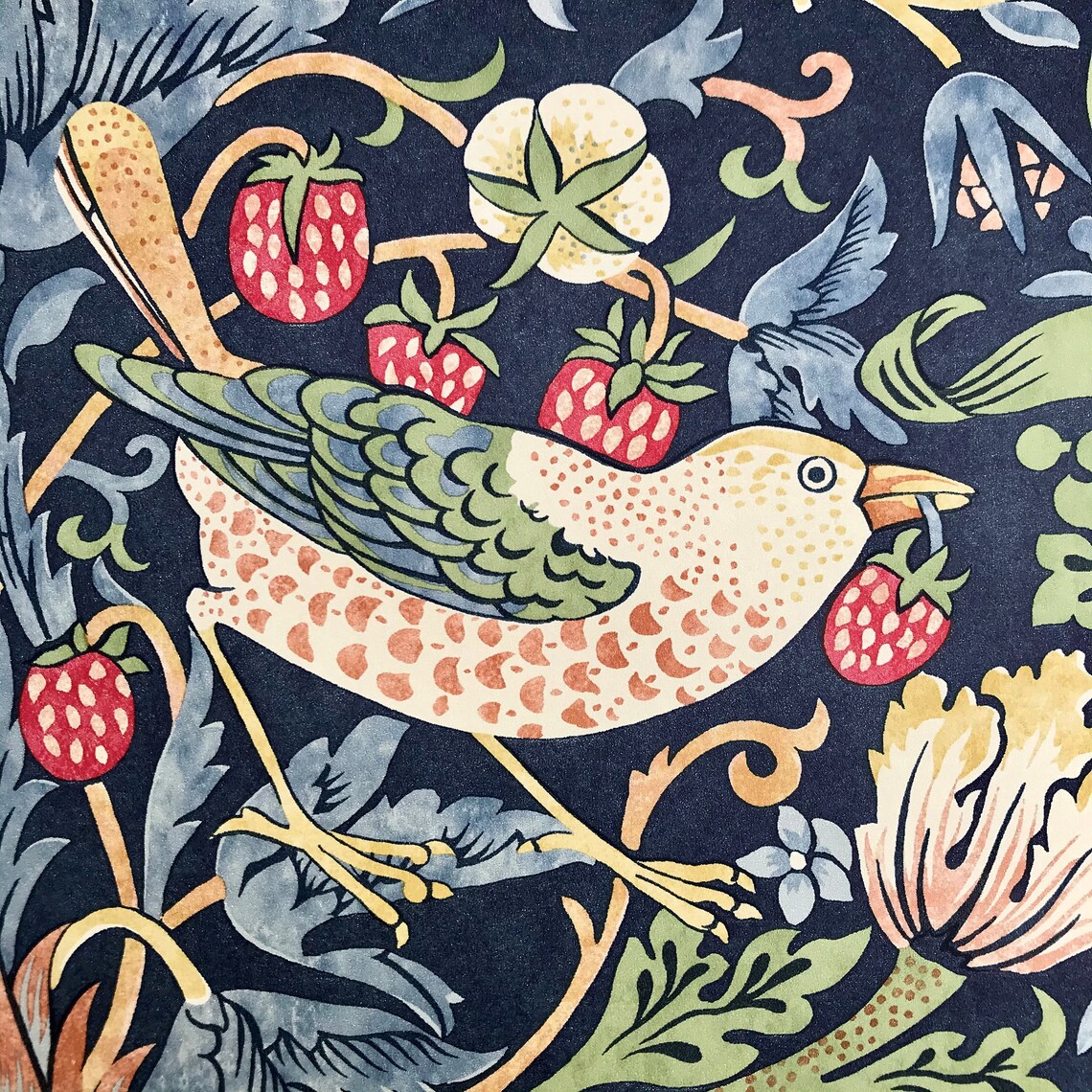 FRAMED Strawberry Thief Print Square Frame Botanical Art Etsy