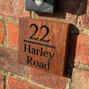 Handcrafted French Oak Sign - Custom Engraved Wood Plaque for House, Business, Rustic Home Decor, Personalised & Unique Outdoor Gift Idea