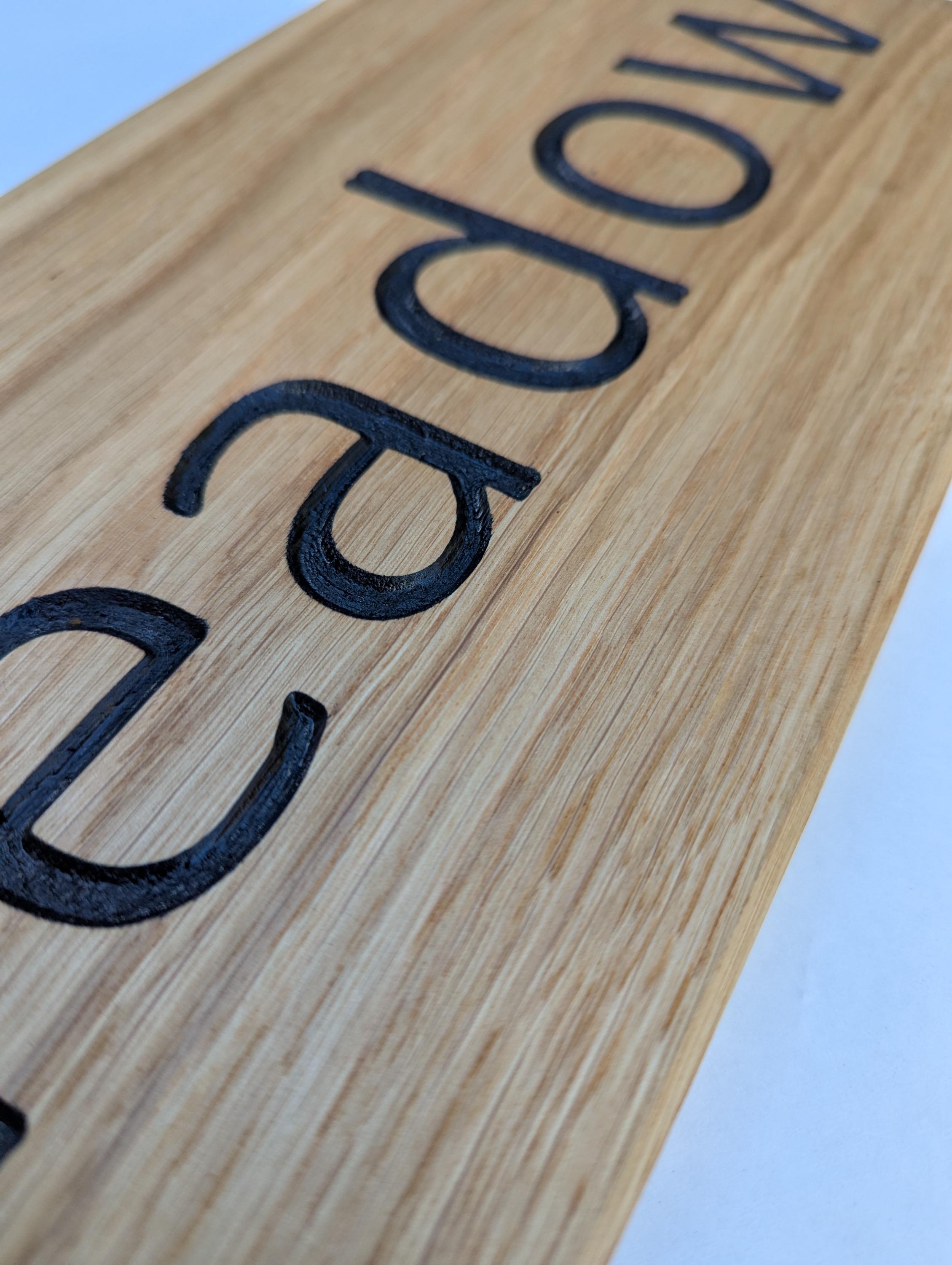 Personalised Oak Arrow Sign With Post Custom House Sign Outdoor ...