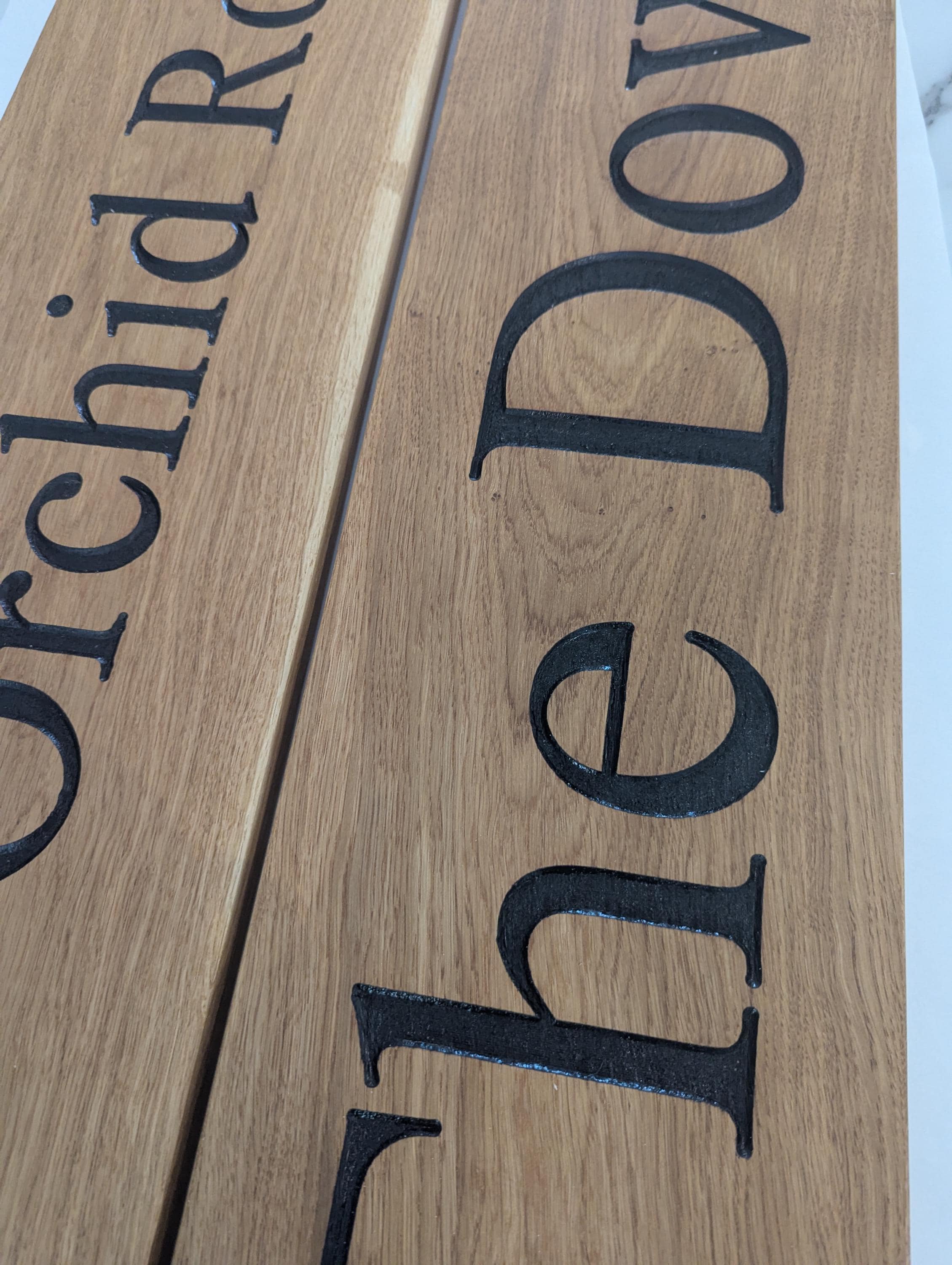 Oak Sign Postscript Personalised Oak Post Sign Custom Wooden House Name Sign Garden ...