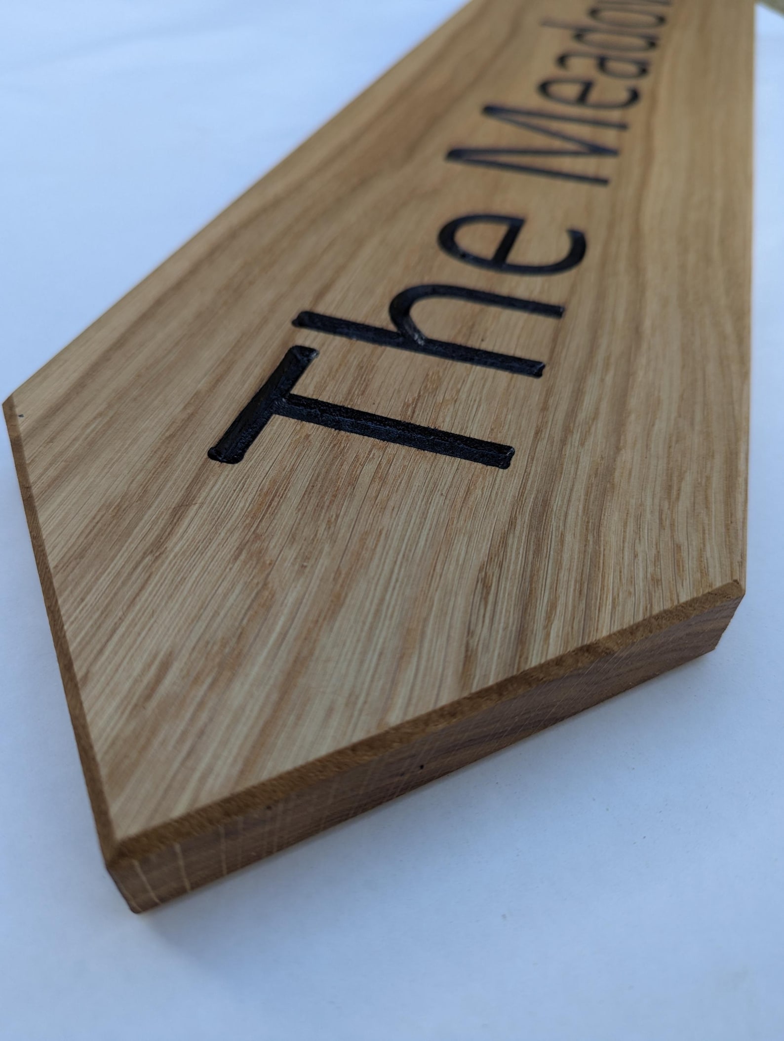 Personalised Oak Arrow Sign With Post Custom House Sign Outdoor ...