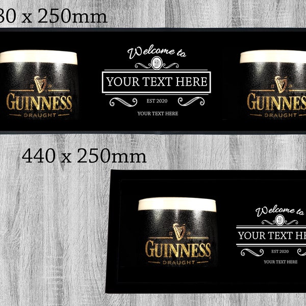 Personalised Bar Runner Man Cave Home Bar Bar Runner Beer Mat Beer Drip Mat Bar Accessories Gift Idea