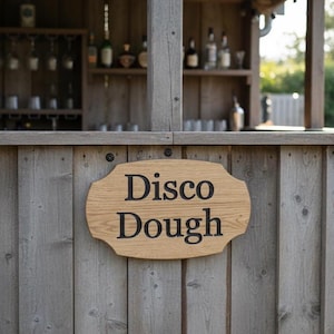 Personalisiertes Eichenhaus Name Schild Benutzerdefinierte Holztafel Outdoor Garden Bar Schild