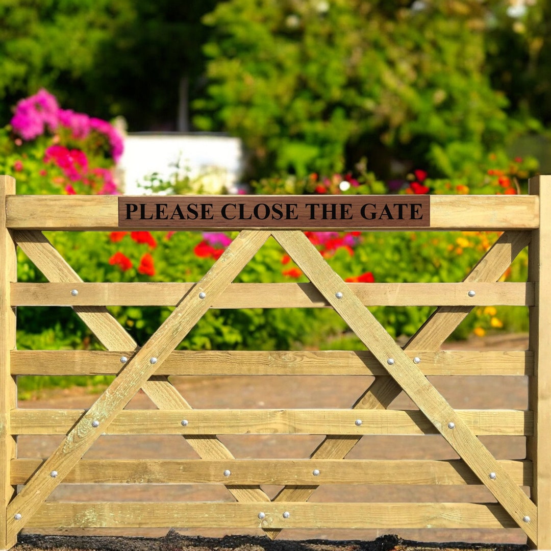 Fence Gate Sign Personalised Premium French Oak House Sign Number ...