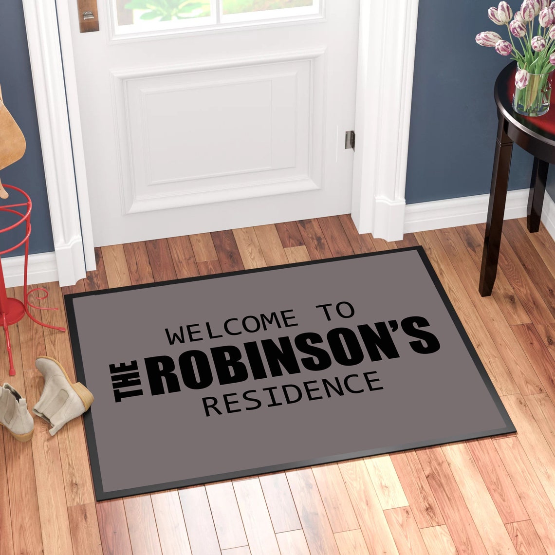 Personalised Custom Printed Family Floor Door Mat Entrance Mat Etsy