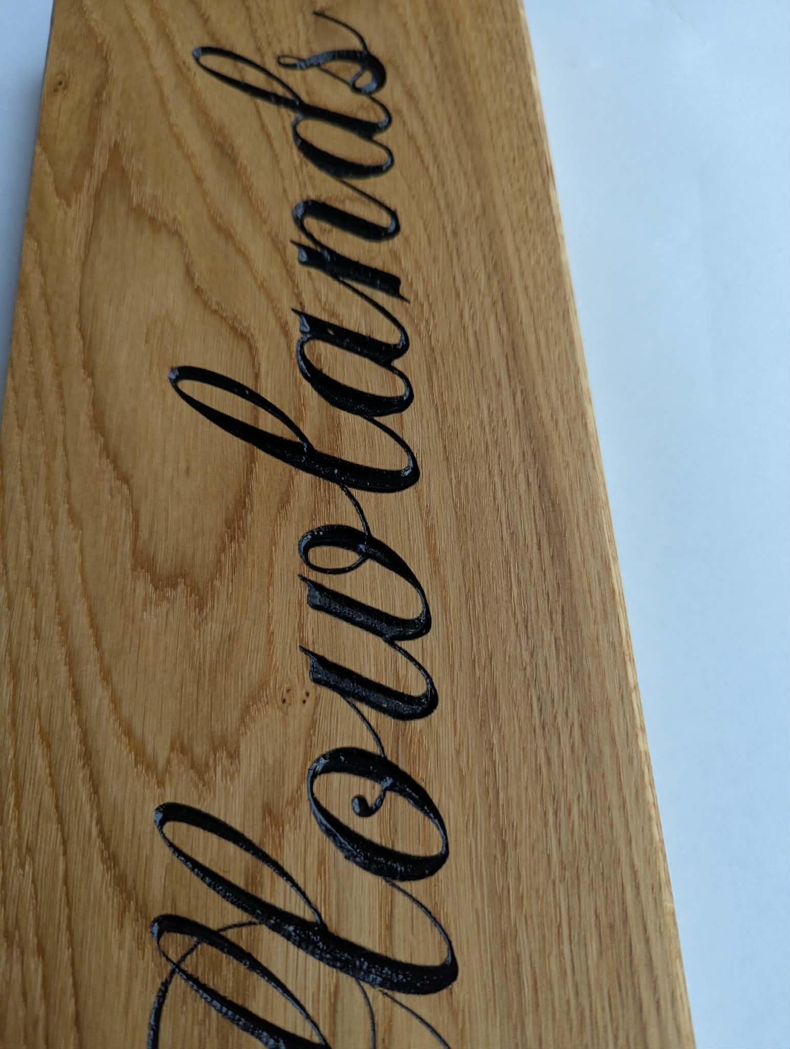 Oak Sign Postscript Personalised Oak Post Sign Custom Wooden House Name Sign Luxury Garden ...