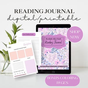 Digital Reading Journal for Book Lovers | Printable Book Tracker & Review Journal | Aesthetic Reading Log and Planner | PDF Instant Download