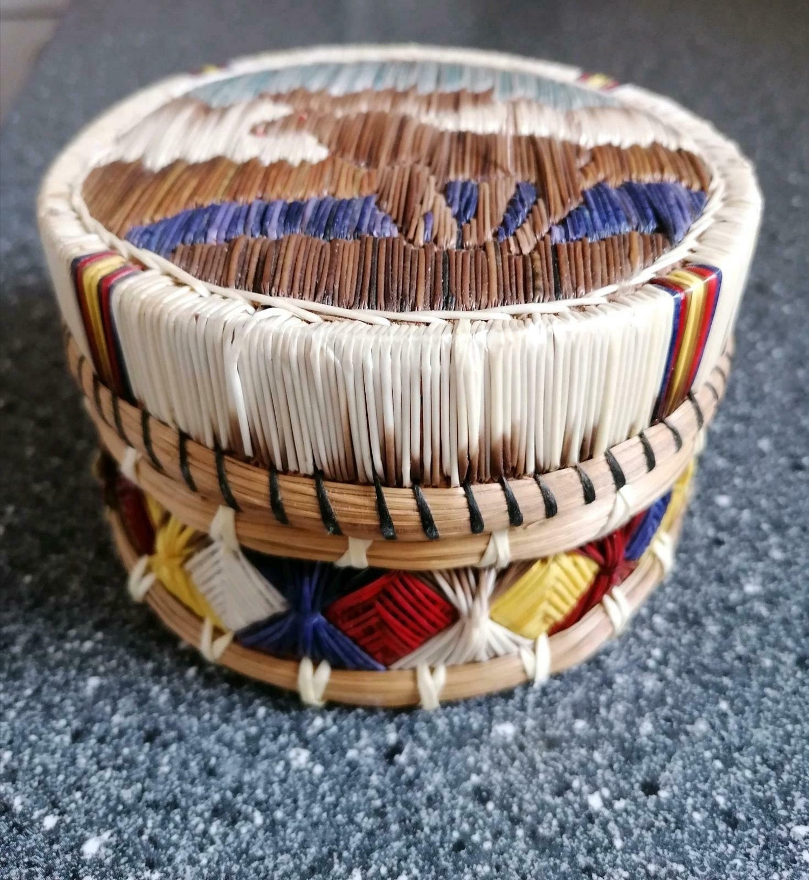 Porcupine Quill Birch Bark Basket Box/Boîte à plumes de Etsy