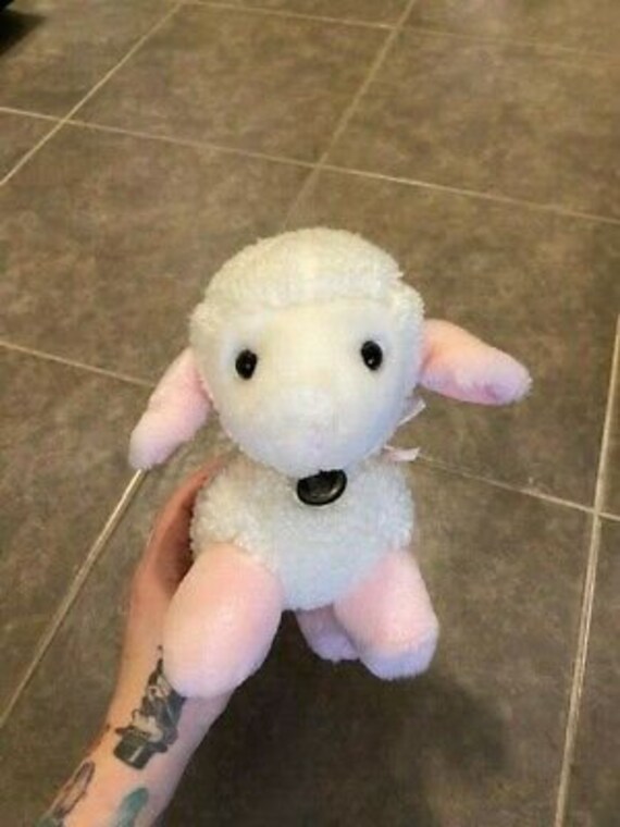 old lamb stuffed animal