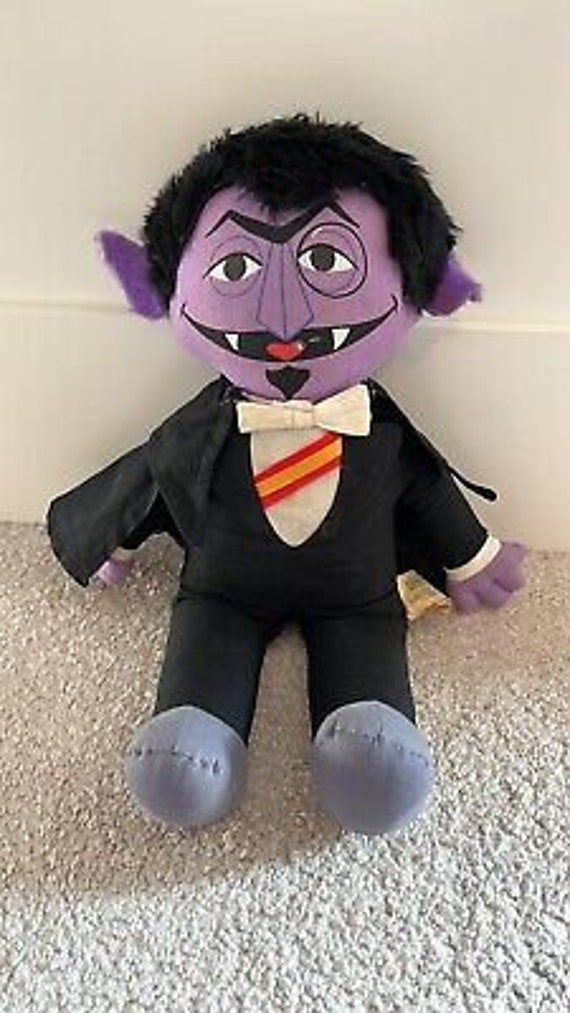 Vintage Sesame Street Count Dracula Vampire Halloween Plush - Etsy