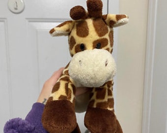 Ty Pluffies KISSER the Giraffe Beanbag Plush Stuffed Animal Toy w/ Sewn Eyes 