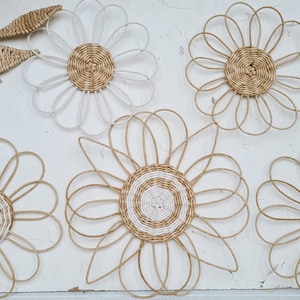 Wicker Blumen Wand Dekor: Boho Kinderzimmer Korb Set