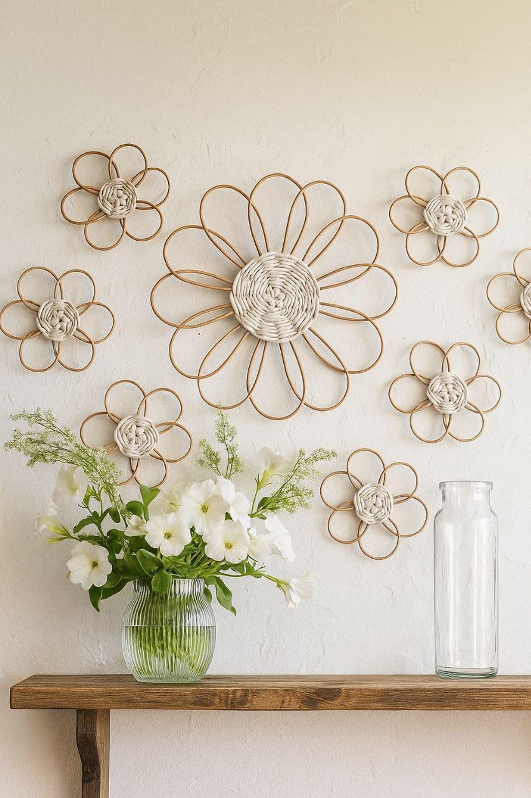 Set of Wall Decorations “woven Daisies” – Boho Nursery Eco-friendly ...