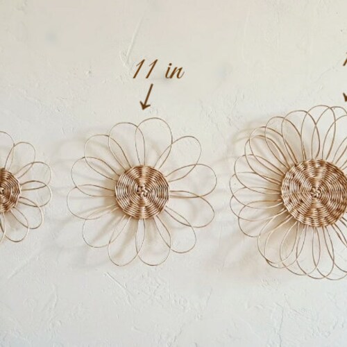 Set of 3 Wall Baskets Boho Wall Baskets Flower Wall Hanging Etsy