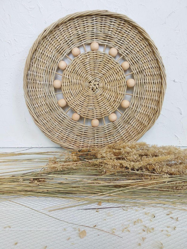 Set of 5 Wall Baskets Boho Wall Baskets Boho Wall Decor Etsy