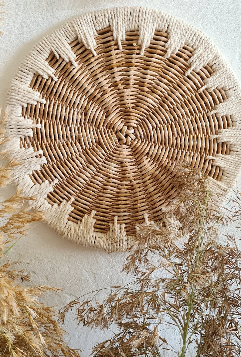 Set Wall Baskets Boho Wall Baskets Boho Wall Decor Decorative Etsy