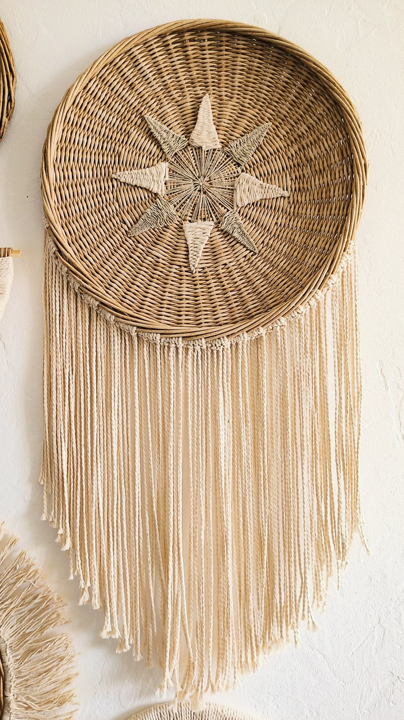 Set Wall Baskets Boho Wall Baskets Boho Wall Decor Decorative Etsy