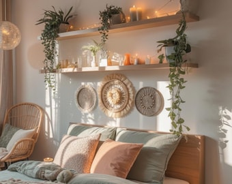 Boho Wicker Wall Basket Set: African Decor, Cozy Interior