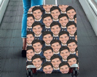 personalized luggage cover face