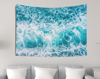 Ocean Wave Tapestry, Dorm Decor Tapestry, Ocean Wall Tapestry, Wave Tapestry, Ocean Wall Hanging, Ocean Wall Home Decor, Ocean Art