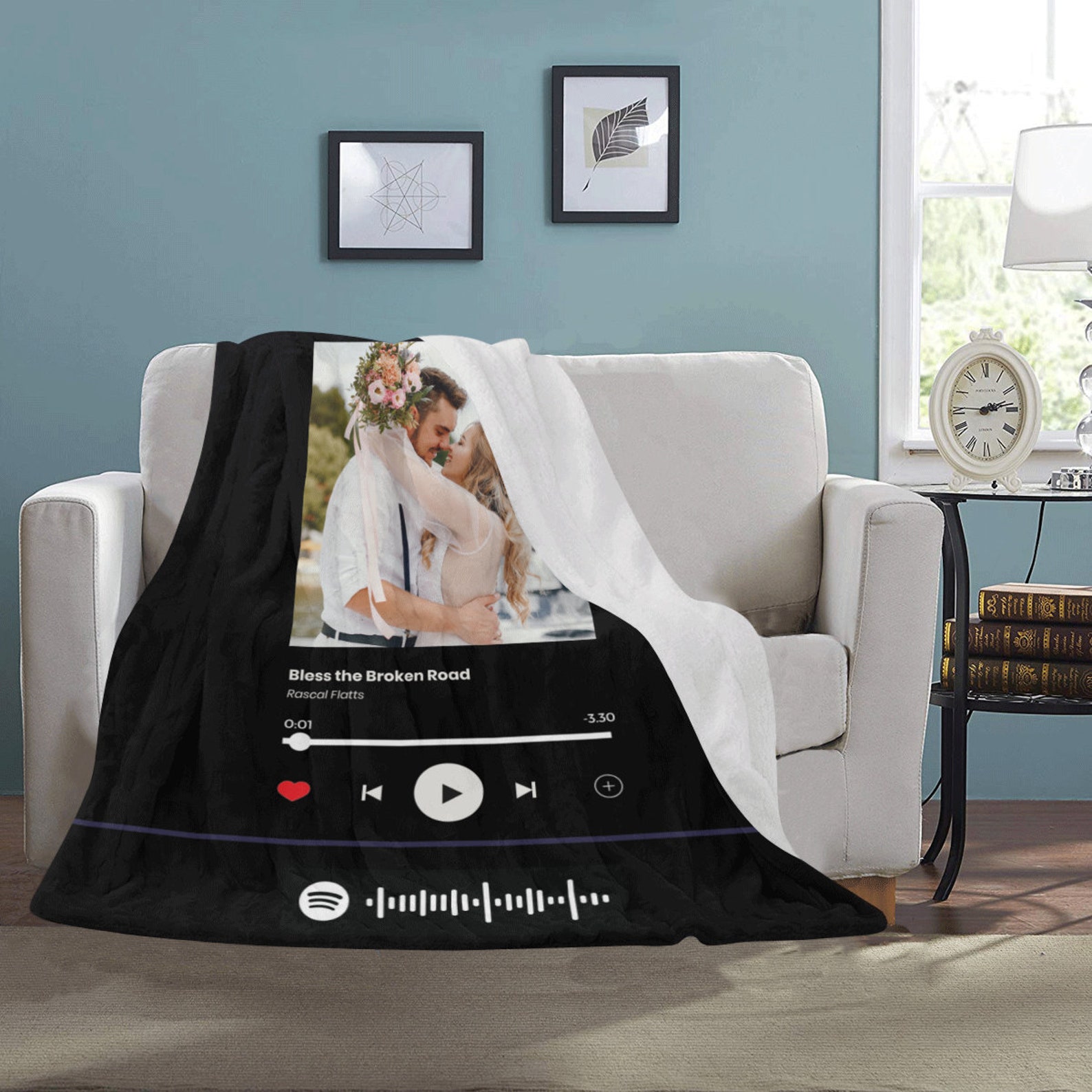 Custom Spotify Song Blanket Favourite Song Blanket Etsy