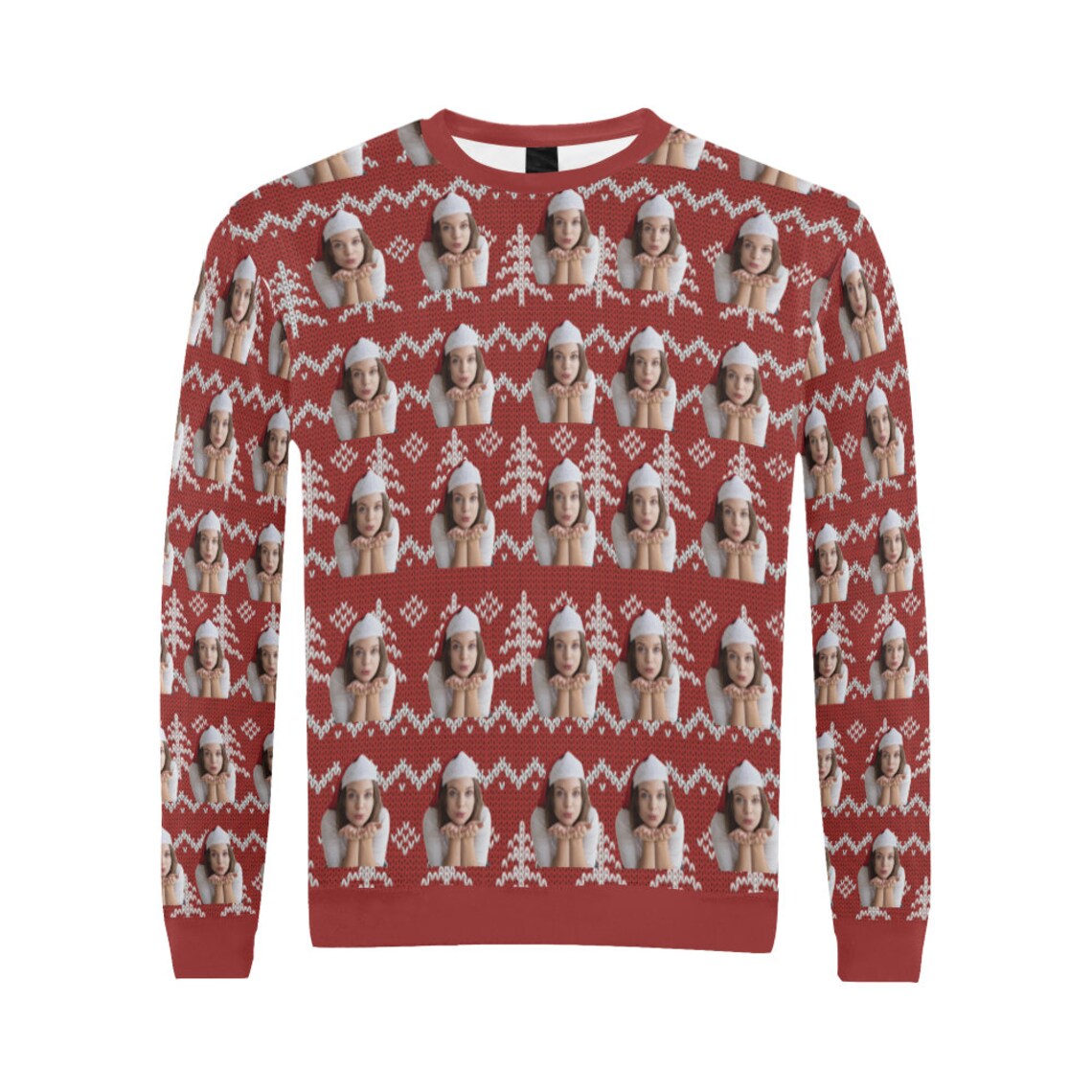 Custom Ugly Christmas Sweater Put Your Face on Custom Unisex Etsy Ugly Christmas Sweaters Custom