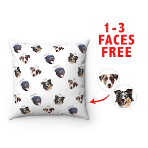 Custom Pet Photo Pillow With Insert, Personalized Pet Portrait Pillow With A Photo, Throw Pillow, Put Your Cat Dog Photo On A Throw Pillow