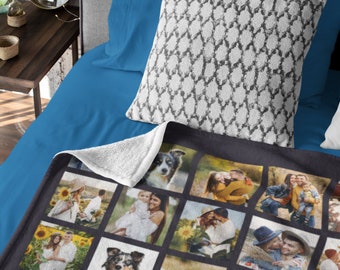 Custom Photo Collage Blanket up to 30 Pictures Valentine s Day Gift Blanket for Family Friends Personalized Picture Collage for Him Her Etsy