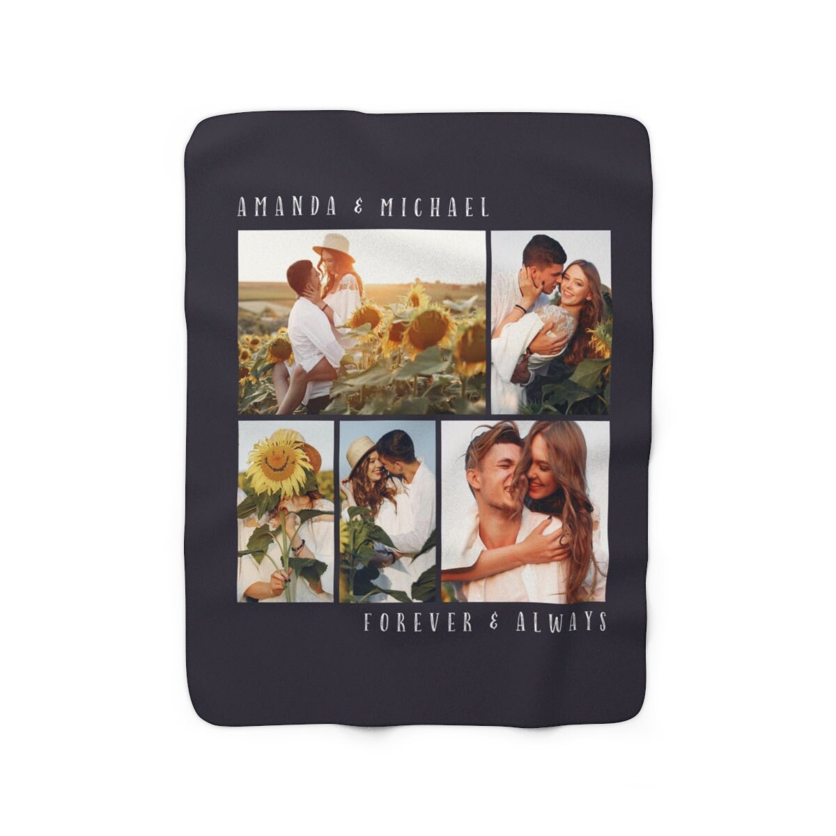 Custom Photo Sherpa Fleece Blanket Personalized Sherpa Etsy