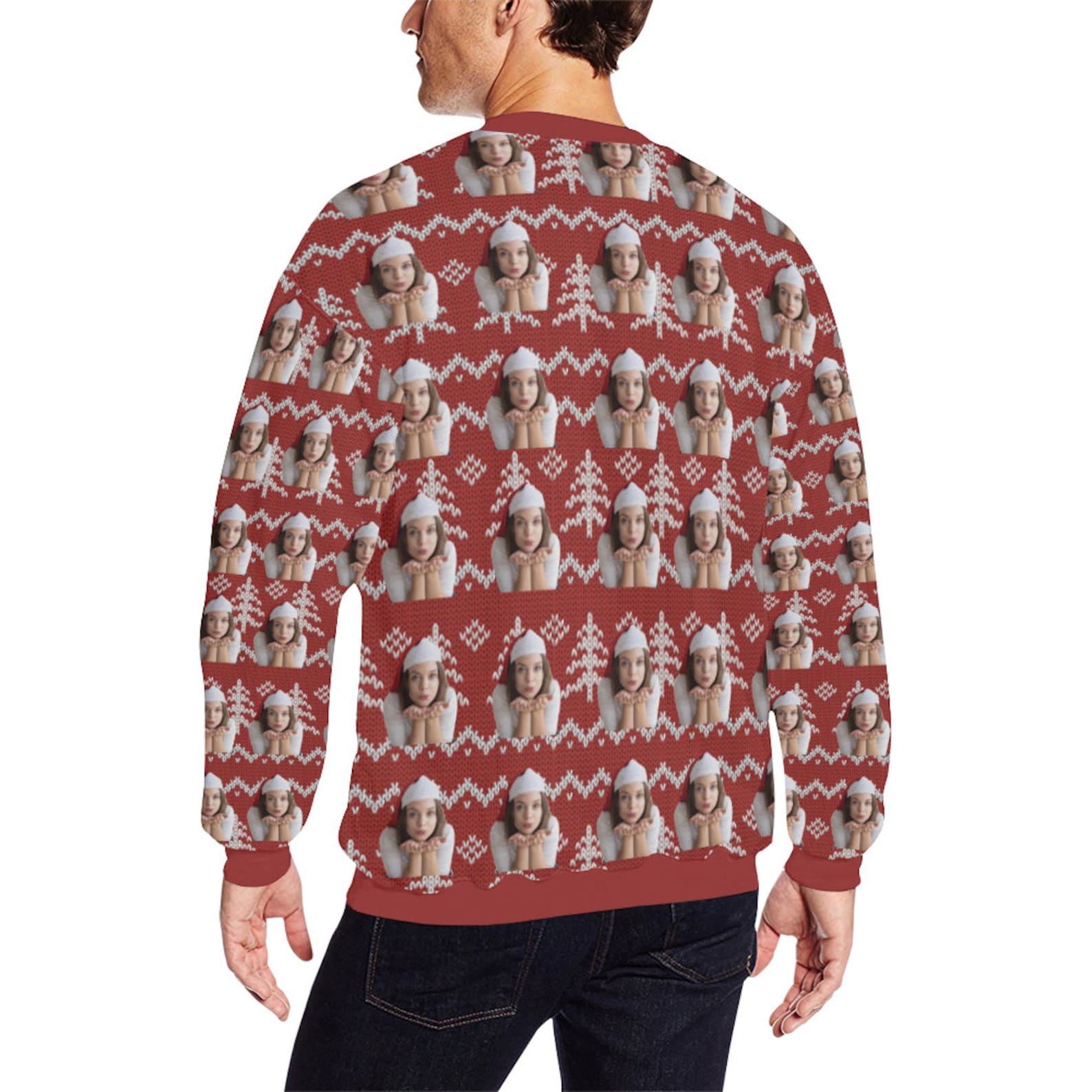 Custom Ugly Christmas Sweater Put Your Face on Custom Unisex Etsy Ugly Christmas Sweaters Custom