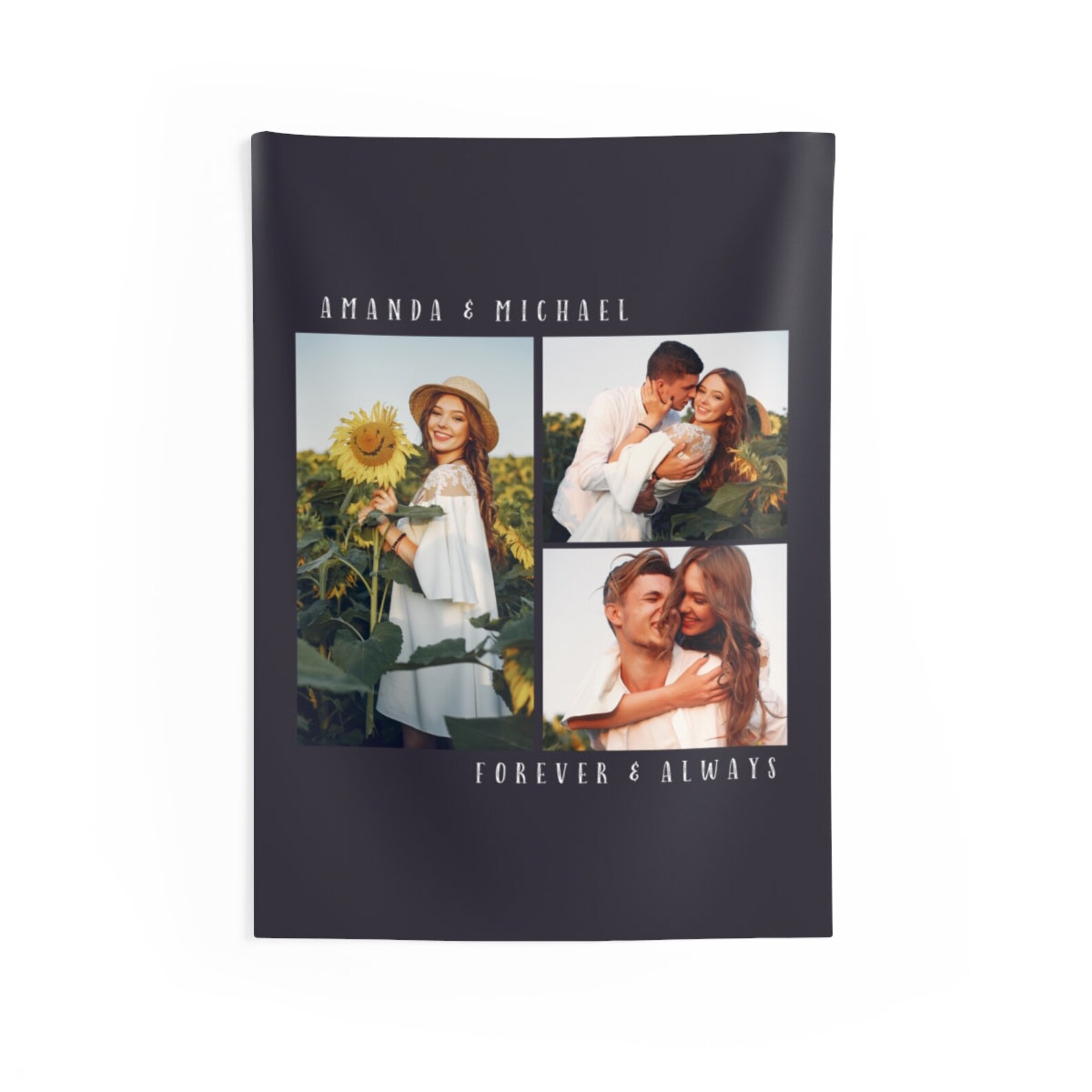 Custom Photo Collage Tapestry Personalized Indoor Wall Etsy