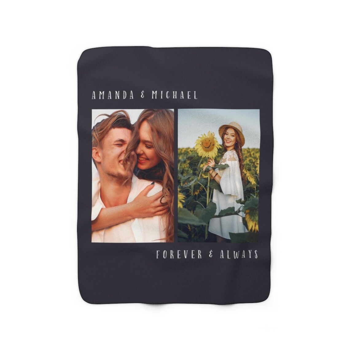 Custom Photo Sherpa Fleece Blanket Personalized Sherpa Etsy