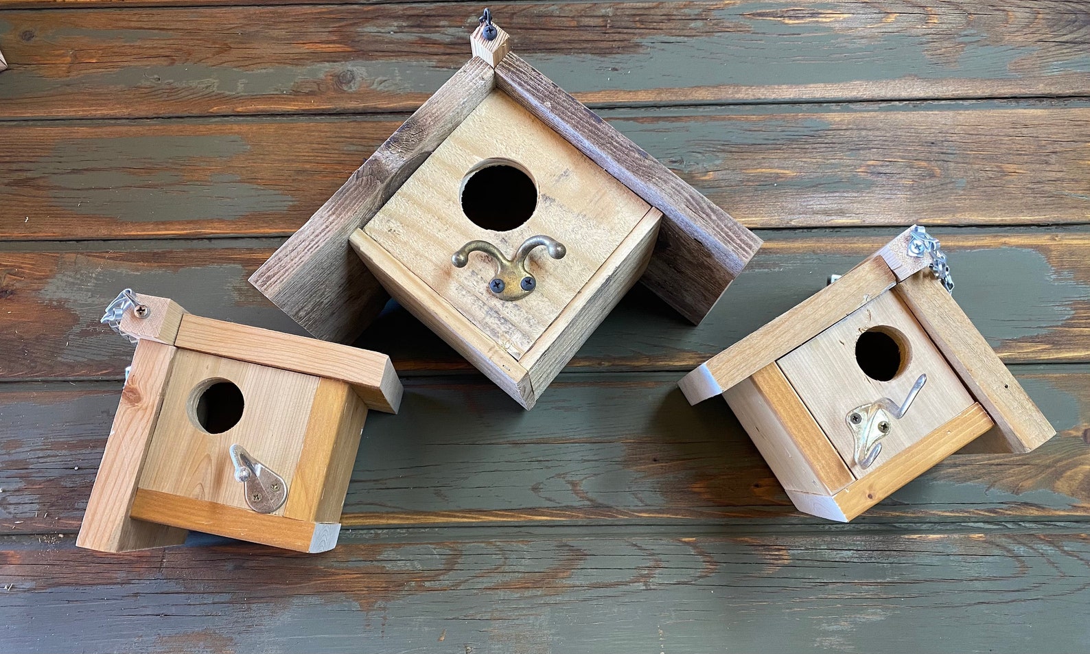 Rustic Wren Birdhouses 3 to choose from Made from reclaimed | Etsy