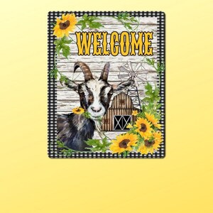 Spring Wreath Attachment Baby Goat Décor Hello Spring Farmhouse Welcome ...