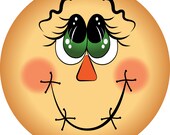Scarecrow Face 5 Wreath Attachment, Scarecrow Decor, Fall Sign, Scarecrow Decor, Scarecrow Sign, Autumn sign, Sweet Mangolia, Nonni
