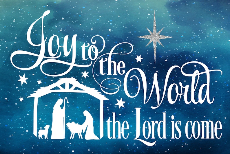 Joy to the World the Lord Has Come Sign Nativity Sign Etsy