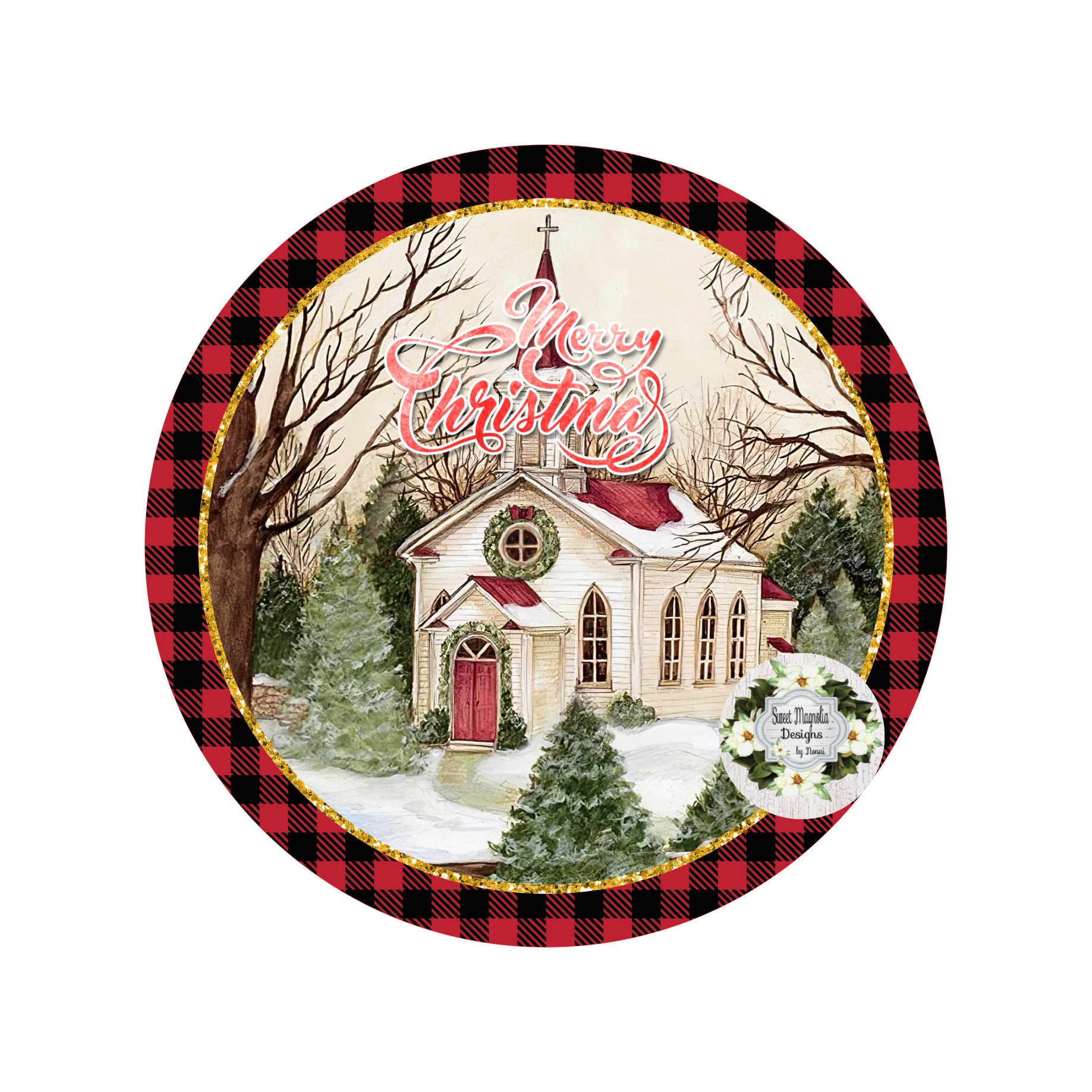 Merry Christmas Rustic Church Sign Christmas Wreath Sign Etsy