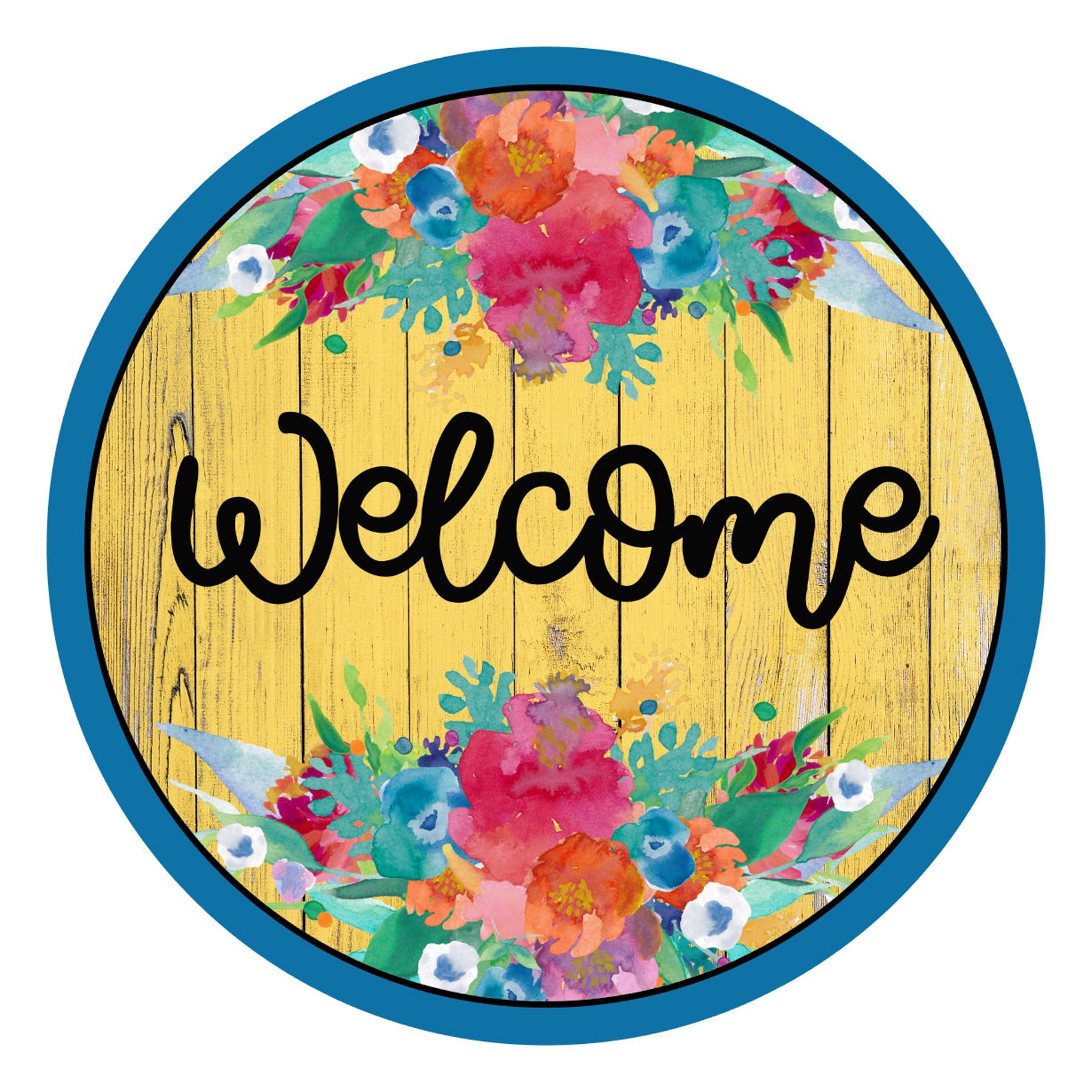 welcome-floral-sign-rustic-sign-front-door-decor-porch-etsy-uk