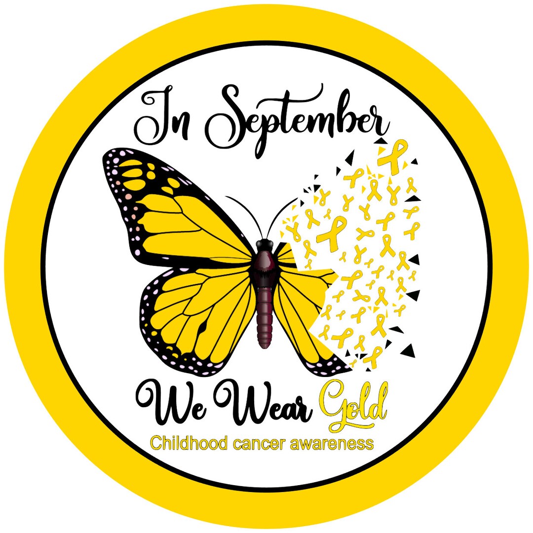 Childhood Cancer Sign, Childhood Cancer Door Hanger, Child Cancer ...