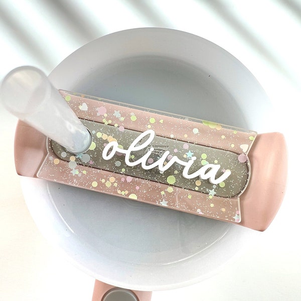 Fairy kisses confetti and glitter tumbler name plate 40oz/ 30oz