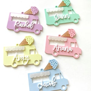 Personalized ice cream truck tags / gift tags/ basket tags/ ice cream party