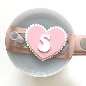 Scalloped heart tumbler name plate 30oz/ 40oz