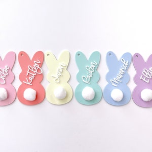 Personalized Pastel Easter bunny name tags / Easter basket tags/ gift tags