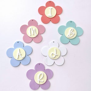 Personalized initial flower tag/ basket tag/ gift tag