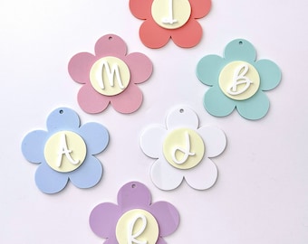 Personalized initial flower tag/ basket tag/ gift tag